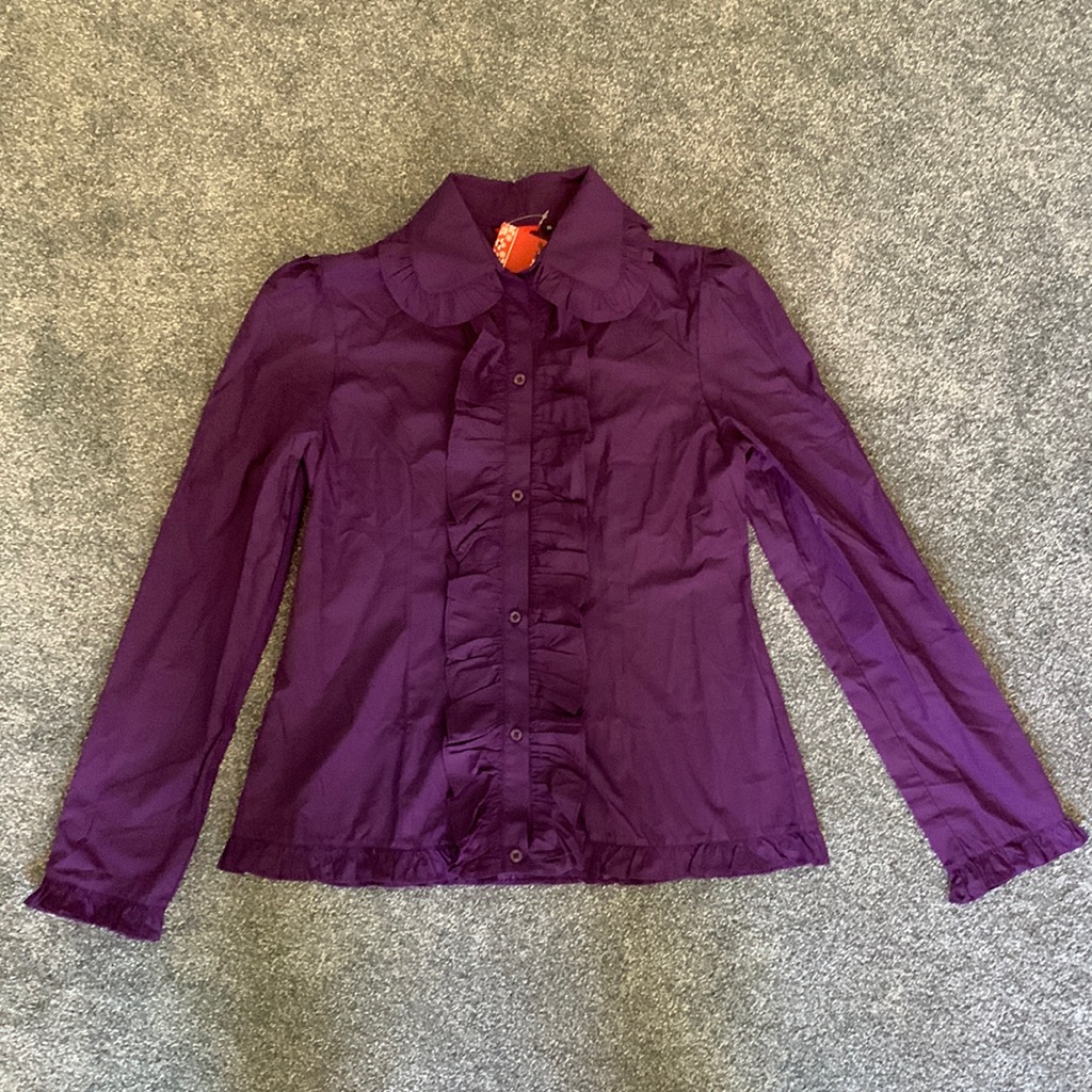 Dolly And Delly Brand Long Sleeved Purple Button Up Shirt Dolly And Delly Brand Long Sleeved Purple Button Up Shirt